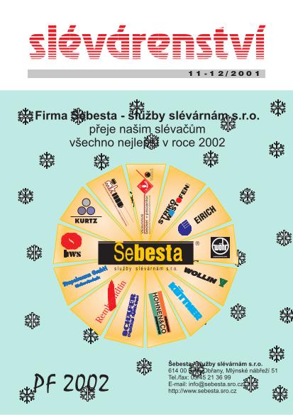 Slévárenství 11 - 12/2001